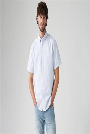 SHIRT SS - Waylon Stripe DELLA ROBBIA BLUE